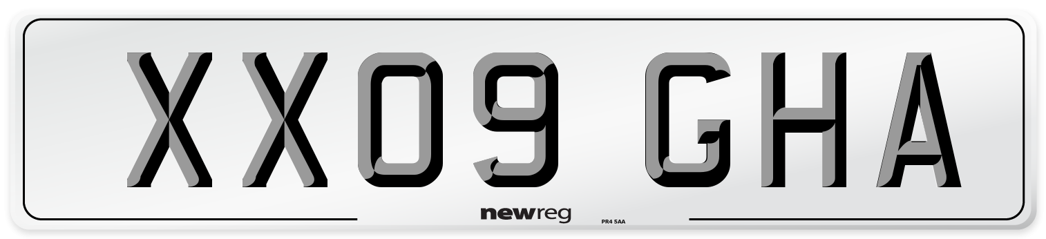 XX09 GHA Number Plate from New Reg